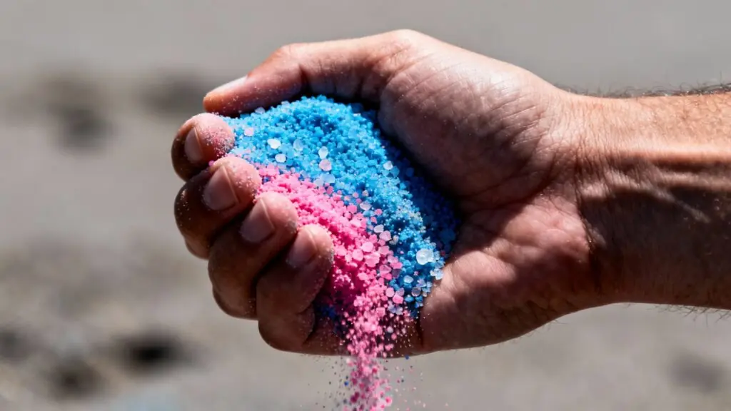 Alerte à l’amiante dans le sable coloré pour enfants : un risque « faible » mais réel