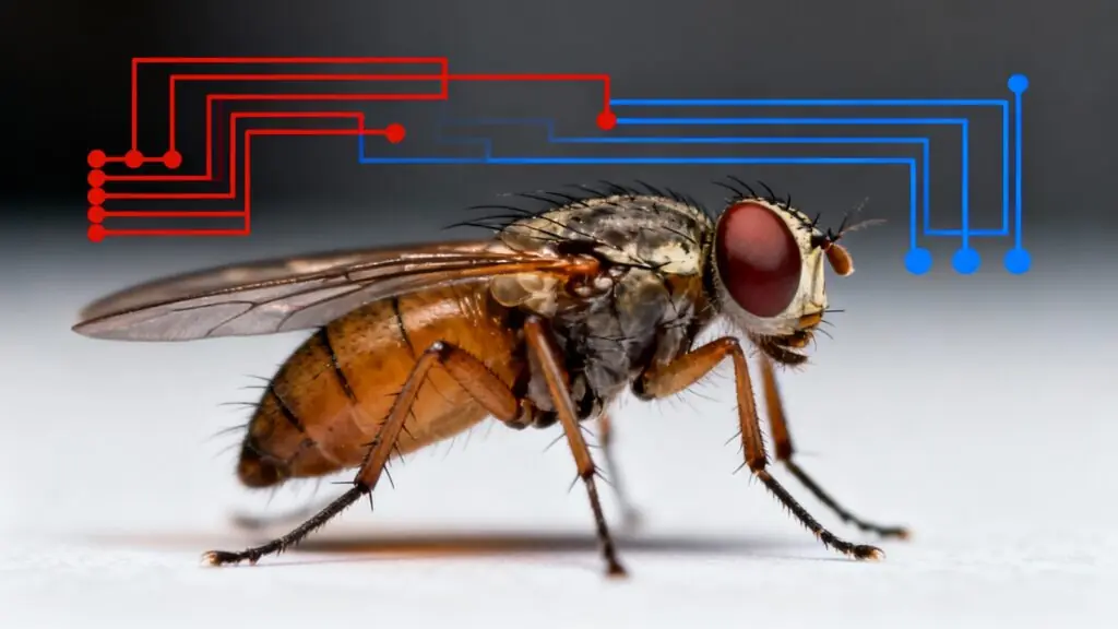 Le secret génétique des mouches à fruits : comment une minuterie moléculaire sculpte les cerveaux mâles et femelles