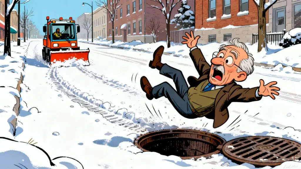 Il chute dans un trou d’homme et la Ville de Montréal lui attribue la faute