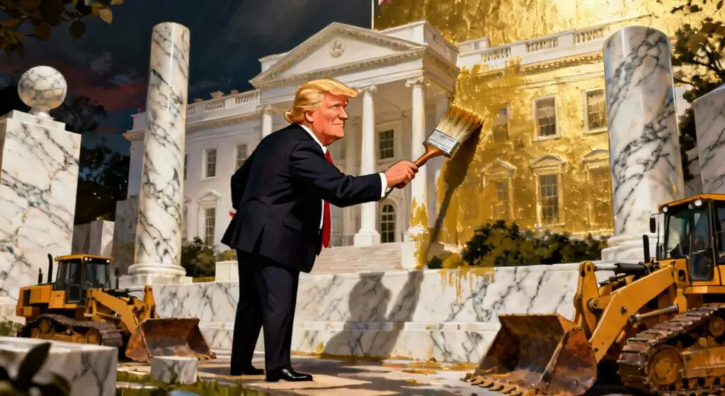 Trump refait la Maison-Blanche à son image dorée et controversée