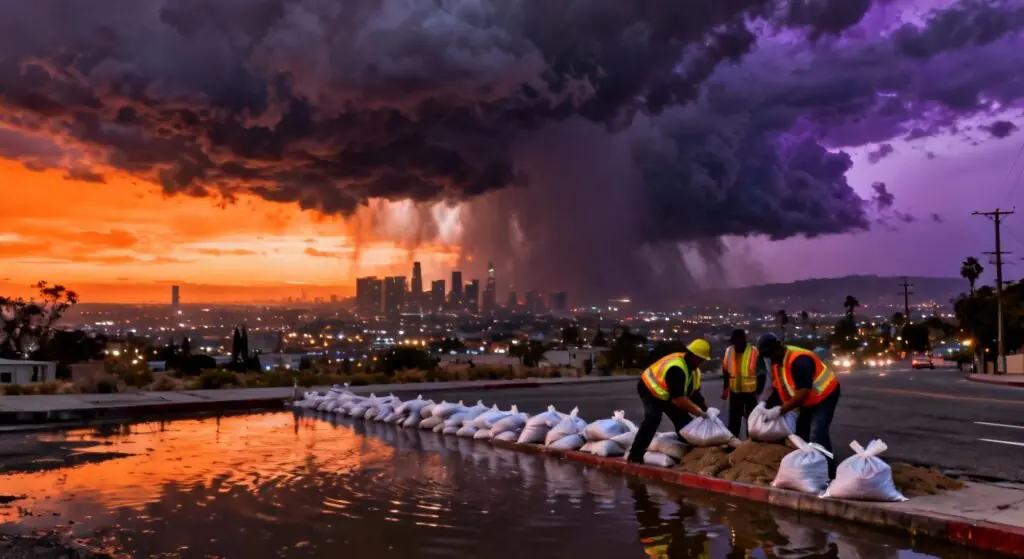 Le temps des Fêtes tourne au cauchemar à Los Angeles : évacuations en cours face à une rivière atmosphérique menaçante