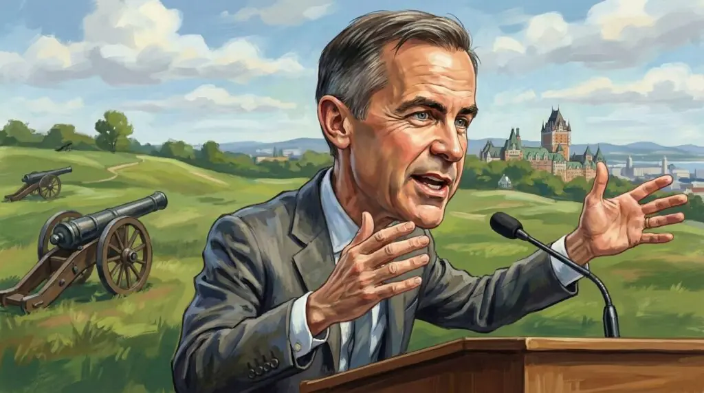 Mark Carney et l’histoire des plaines d’Abraham : une relecture qui ne passe pas du tout
