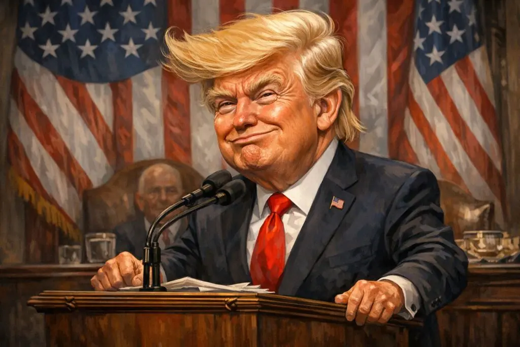 Donald Trump signe une allocution historique par sa durée record