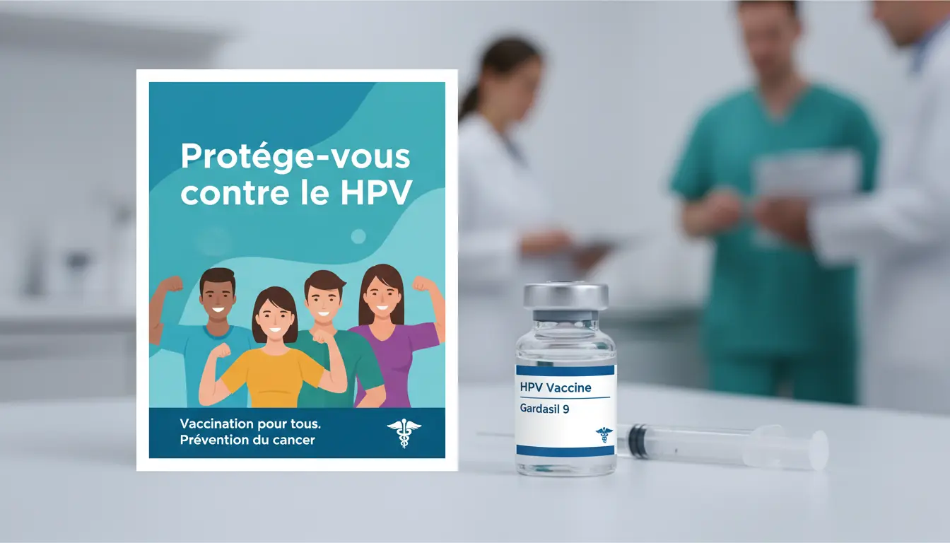 Une image médicale générique montrant une campagne de vaccination ou un flacon de vaccin, représenta