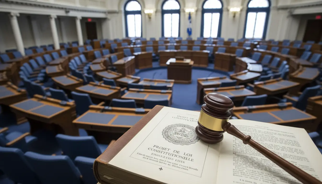 Image générique et neutre représentant le Salon bleu de l'Assemblée nationale du Québec ou un martea